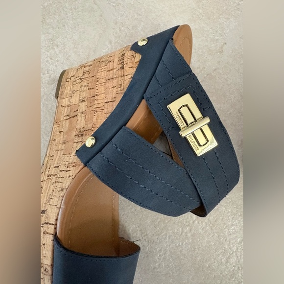 Tommy Hilfiger Mili 2 Cork Wedge Sandals - Size 10 - Picture 3 of 17